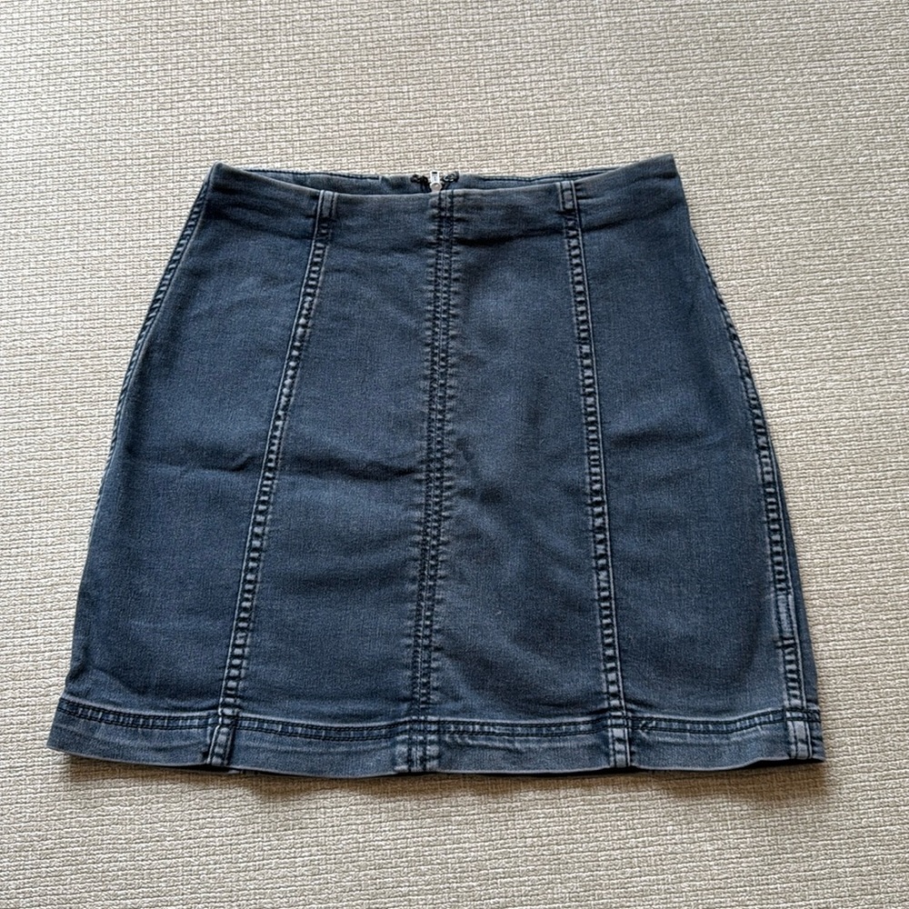 Free People denim jean skirt